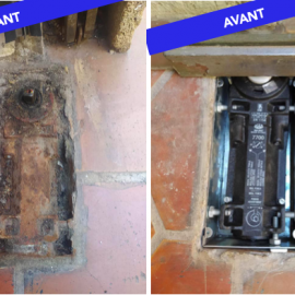 Remplacement d'un pivot de sol hydraulique. C'était nécessaire quand même !